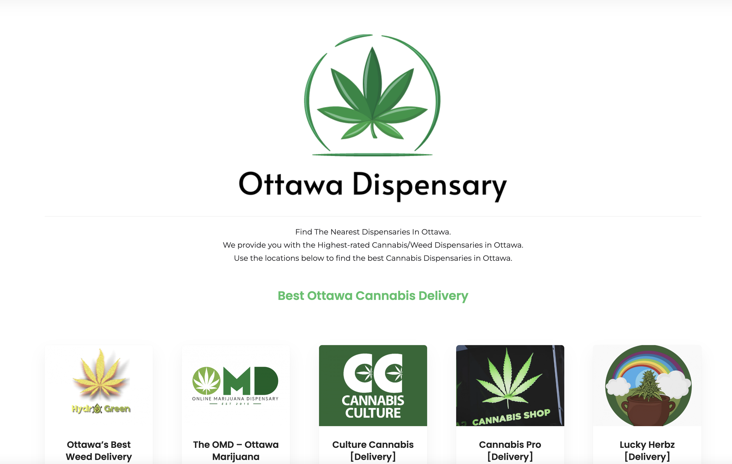 Ottawa Dispensary - Ottawa SEO & Web Design Services