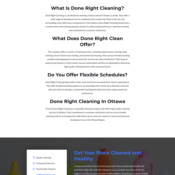 Done Right Cleaning Ottawa